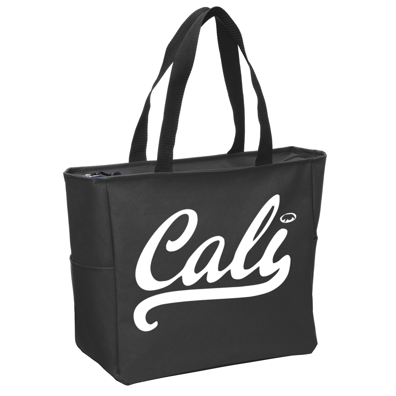 Cali Black Logo Zip Tote Bag