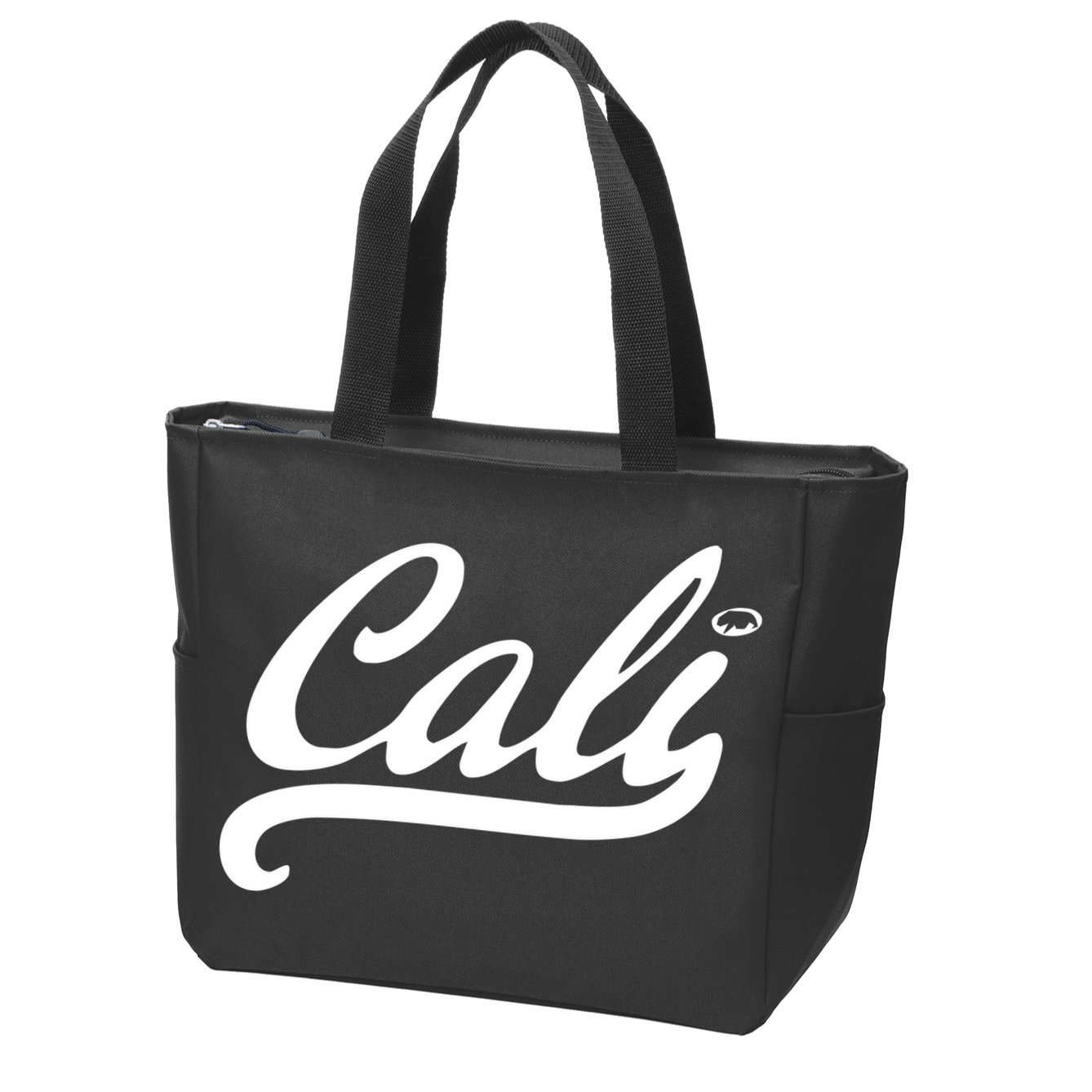 Cali Black Logo Zip Tote Bag