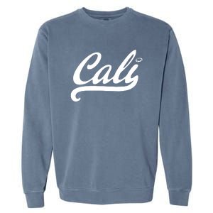 Cali Black Logo Garment-Dyed Sweatshirt