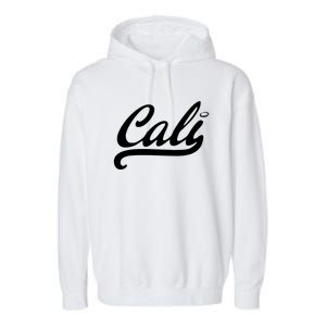 Cali Black Logo Garment-Dyed Fleece Hoodie