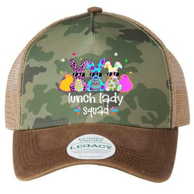 Cute Bunnies Lunch Lady Squad Bunny Happy Easter Legacy Tie Dye Trucker Hat