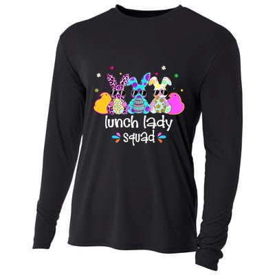 Cute Bunnies Lunch Lady Squad Bunny Happy Easter Cooling Performance Long Sleeve Crew