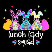 Cute Bunnies Lunch Lady Squad Bunny Happy Easter Cooling Performance Long Sleeve Crew