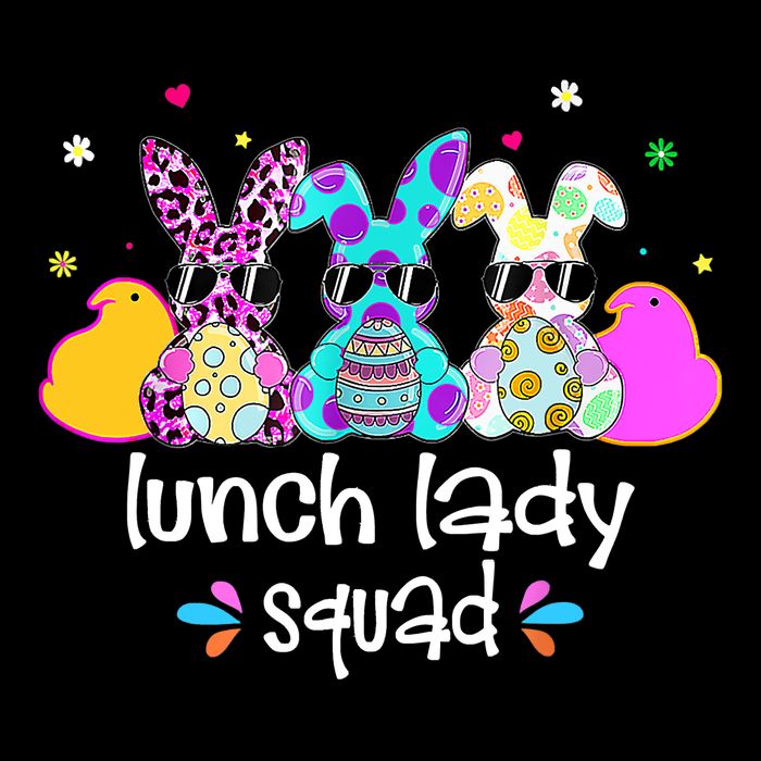 Cute Bunnies Lunch Lady Squad Bunny Happy Easter Cooling Performance Long Sleeve Crew