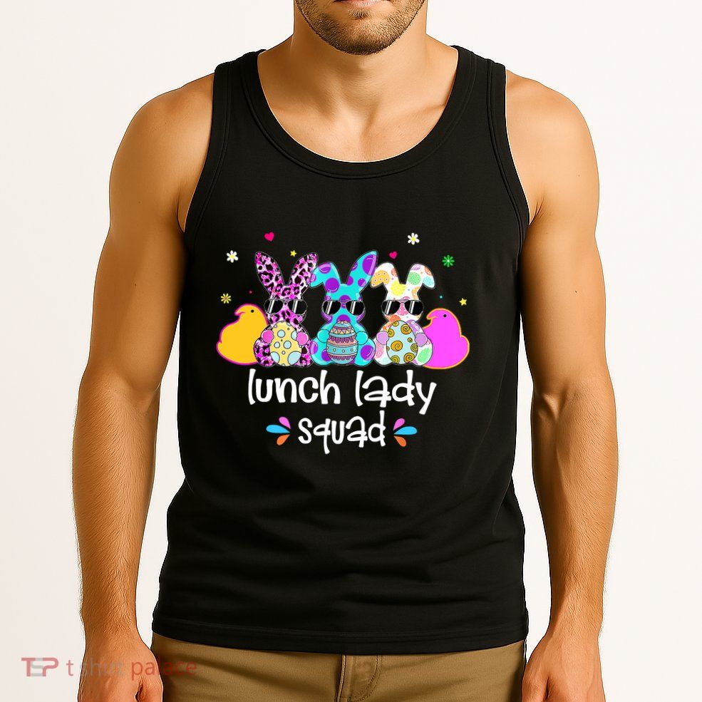 Cute Bunnies Lunch Lady Squad Bunny Happy Easter Tank Top