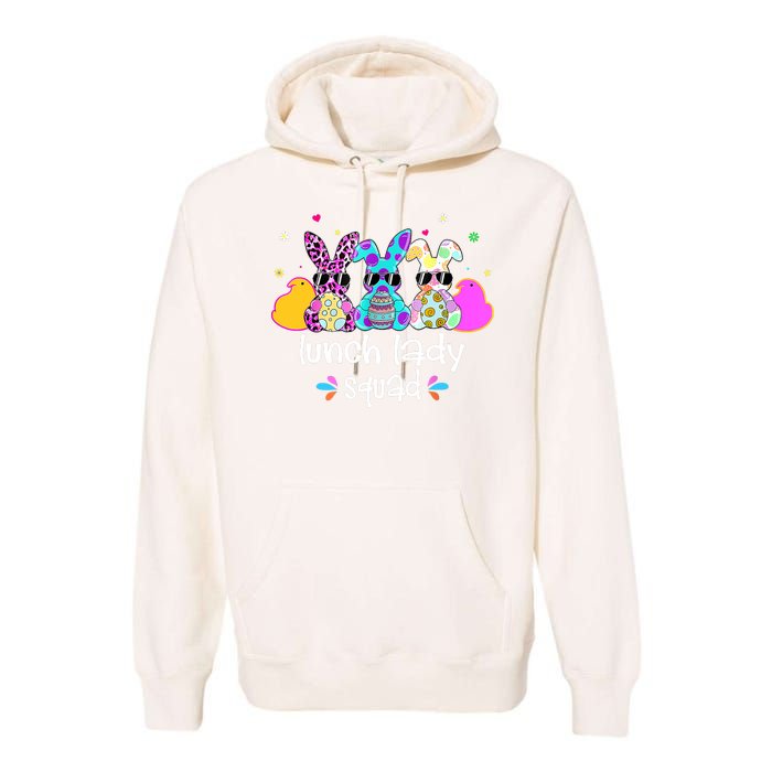 Cute Bunnies Lunch Lady Squad Bunny Happy Easter Premium Hoodie