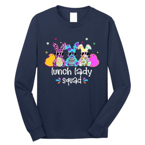 Cute Bunnies Lunch Lady Squad Bunny Happy Easter Long Sleeve Shirt