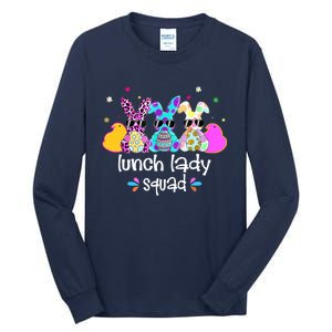 Cute Bunnies Lunch Lady Squad Bunny Happy Easter Tall Long Sleeve T-Shirt