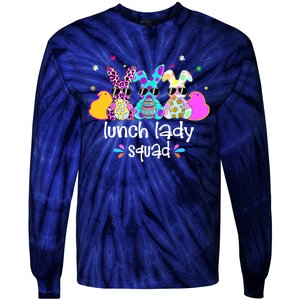 Cute Bunnies Lunch Lady Squad Bunny Happy Easter Tie-Dye Long Sleeve Shirt