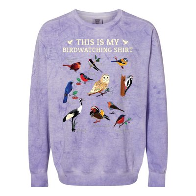 Cool Bird Lover Birdwatching Present Birdwatcher Birder Gift Colorblast Crewneck Sweatshirt