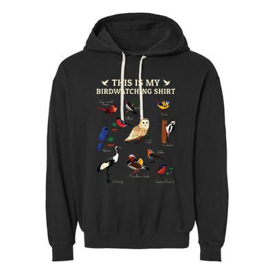 Cool Bird Lover Birdwatching Present Birdwatcher Birder Gift Garment-Dyed Fleece Hoodie