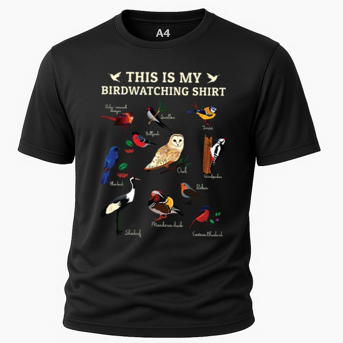 Cool Bird Lover Birdwatching Present Birdwatcher Birder Gift Cooling Performance Crew T-Shirt