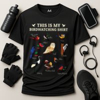 Cool Bird Lover Birdwatching Present Birdwatcher Birder Gift Cooling Performance Crew T-Shirt