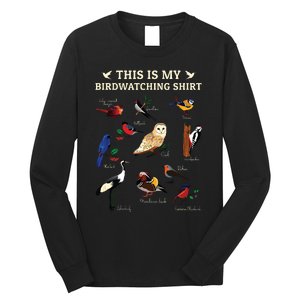 Cool Bird Lover Birdwatching Present Birdwatcher Birder Gift Long Sleeve Shirt