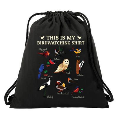 Cool Bird Lover Birdwatching Present Birdwatcher Birder Gift Drawstring Bag
