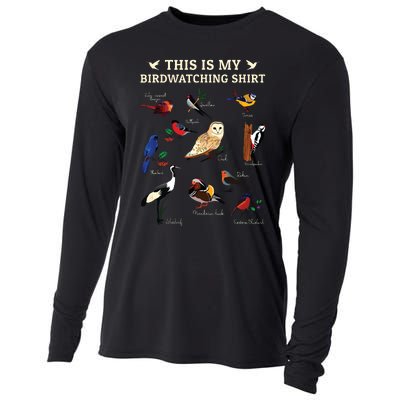 Cool Bird Lover Birdwatching Present Birdwatcher Birder Gift Cooling Performance Long Sleeve Crew