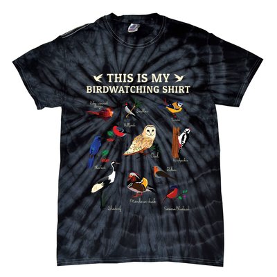 Cool Bird Lover Birdwatching Present Birdwatcher Birder Gift Tie-Dye T-Shirt