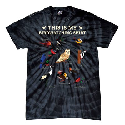 Cool Bird Lover Birdwatching Present Birdwatcher Birder Gift Tie-Dye T-Shirt