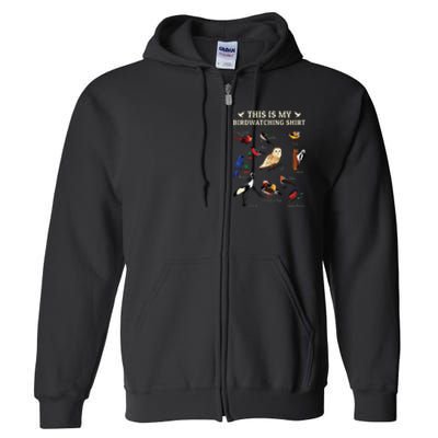 Cool Bird Lover Birdwatching Present Birdwatcher Birder Gift Full Zip Hoodie