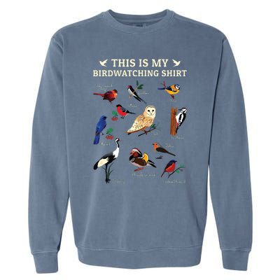 Cool Bird Lover Birdwatching Present Birdwatcher Birder Gift Garment-Dyed Sweatshirt