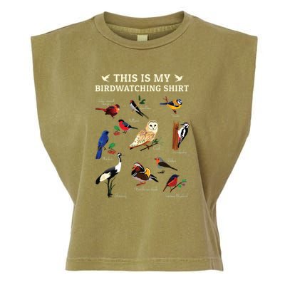Cool Bird Lover Birdwatching Present Birdwatcher Birder Gift Garment-Dyed Women's Muscle Tee