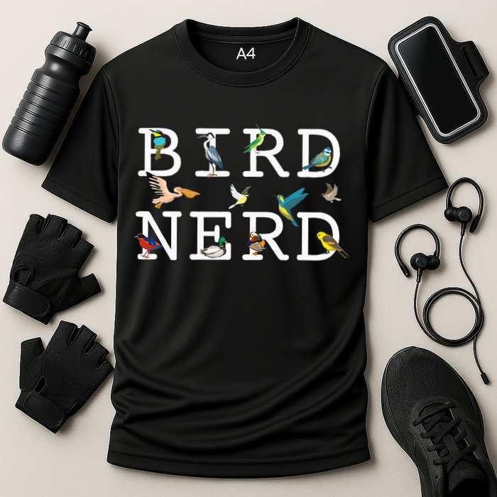 Cool Bird Lover Birdwatching Present Birdwatcher Birder Gift Cooling Performance Crew T-Shirt