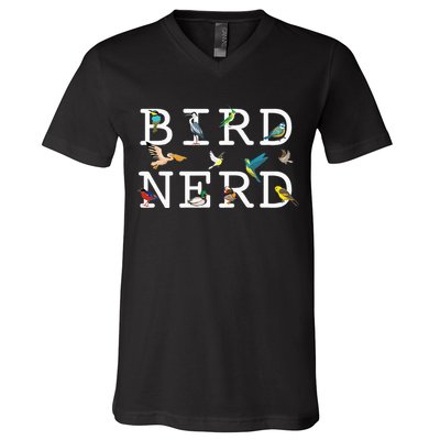 Cool Bird Lover Birdwatching Present Birdwatcher Birder Gift V-Neck T-Shirt