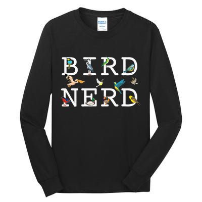 Cool Bird Lover Birdwatching Present Birdwatcher Birder Gift Tall Long Sleeve T-Shirt