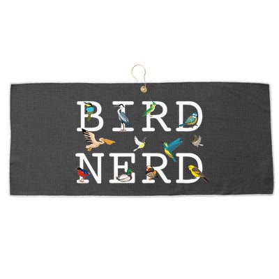 Cool Bird Lover Birdwatching Present Birdwatcher Birder Gift Large Microfiber Waffle Golf Towel