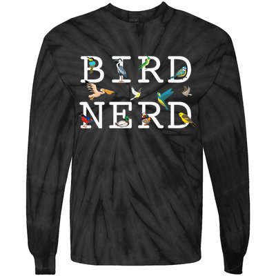 Cool Bird Lover Birdwatching Present Birdwatcher Birder Gift Tie-Dye Long Sleeve Shirt