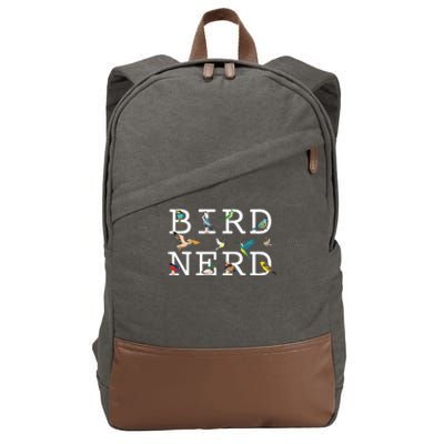 Cool Bird Lover Birdwatching Present Birdwatcher Birder Gift Cotton Canvas Backpack