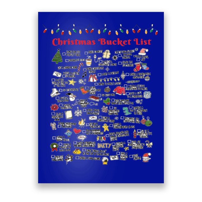 Christmas Bucket List Matching Family Pjs Gift Gift Poster