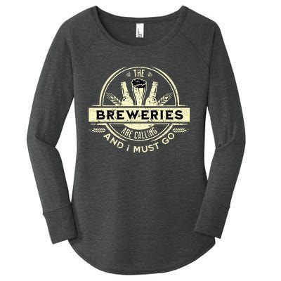 Craft Beer Lover Craft Breweries Are Calling And I Must Go Women's Perfect Tri Tunic Long Sleeve Shirt