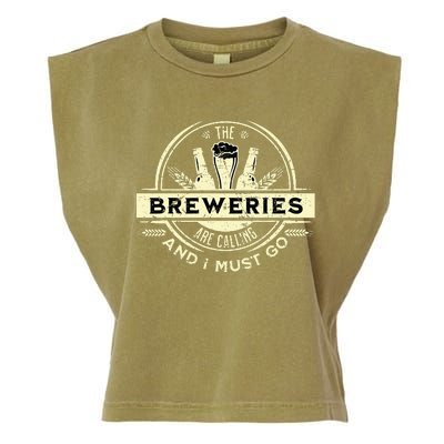 Craft Beer Lover Craft Breweries Are Calling And I Must Go Garment-Dyed Women's Muscle Tee