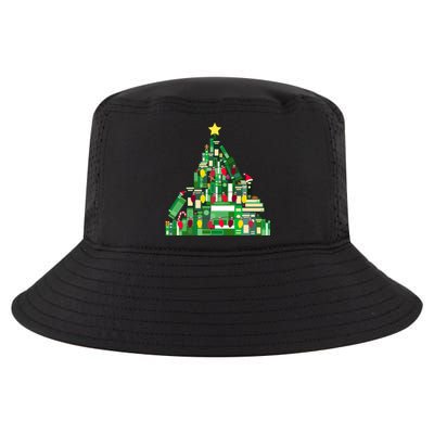 Christmas Book Lover Xmas Tree Reading Nerd Great Gift Cool Comfort Performance Bucket Hat