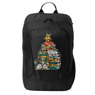 Christmas Book Lover Xmas Tree Reading Nerd Cool Gift City Backpack