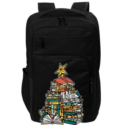 Christmas Book Lover Xmas Tree Reading Nerd Cool Gift Impact Tech Backpack