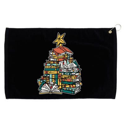 Christmas Book Lover Xmas Tree Reading Nerd Cool Gift Grommeted Golf Towel