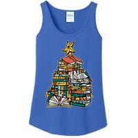 Christmas Book Lover Xmas Tree Reading Nerd Cool Gift Ladies Essential Tank