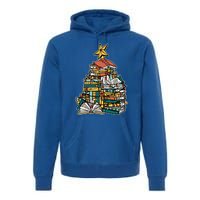 Christmas Book Lover Xmas Tree Reading Nerd Cool Gift Premium Hoodie