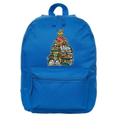 Christmas Book Lover Xmas Tree Reading Nerd Cool Gift 16 in Basic Backpack