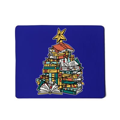 Christmas Book Lover Xmas Tree Reading Nerd Cool Gift Mousepad