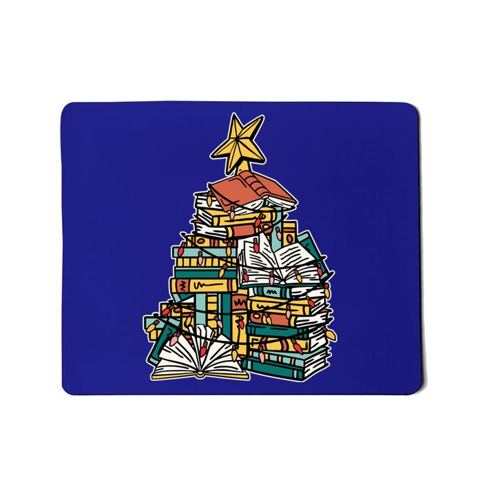 Christmas Book Lover Xmas Tree Reading Nerd Cool Gift Mousepad