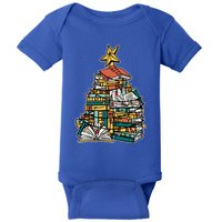 Christmas Book Lover Xmas Tree Reading Nerd Cool Gift Baby Bodysuit