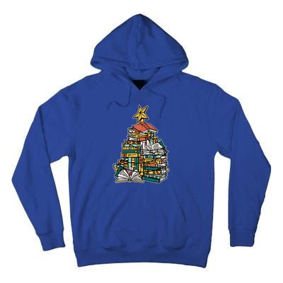 Christmas Book Lover Xmas Tree Reading Nerd Cool Gift Tall Hoodie