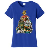 Christmas Book Lover Xmas Tree Reading Nerd Cool Gift Women's T-Shirt