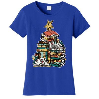 Christmas Book Lover Xmas Tree Reading Nerd Cool Gift Women's T-Shirt