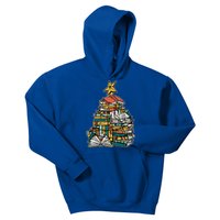 Christmas Book Lover Xmas Tree Reading Nerd Cool Gift Kids Hoodie