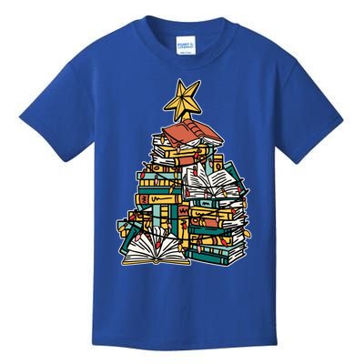 Christmas Book Lover Xmas Tree Reading Nerd Cool Gift Kids T-Shirt