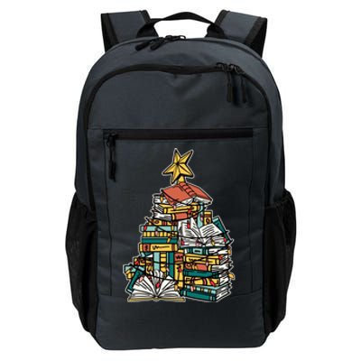 Christmas Book Lover Xmas Tree Reading Nerd Cool Gift Daily Commute Backpack